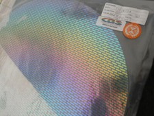 Dichroic Glass:CBS 90 COE Rainbow Brick 1 Pattern on Clear - 3"Sq