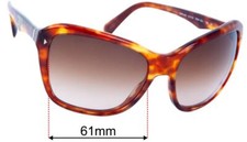 SFx Replacement Sunglass Lenses Fits Prada Spr24n  Pr24ns - 61mm Wide