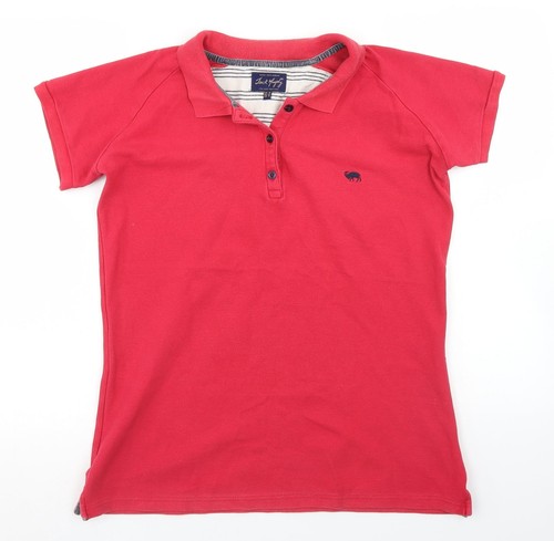 Jack Murphy Damen rot Polyester Basic geknöpft Größe 12 Kragen
