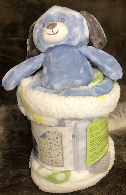 Little Miracles Hug & Snug Sherpa Blanket and Plush Elephant Baby