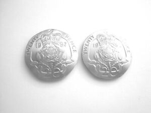 England 20 Pence Coin Cufflinks 