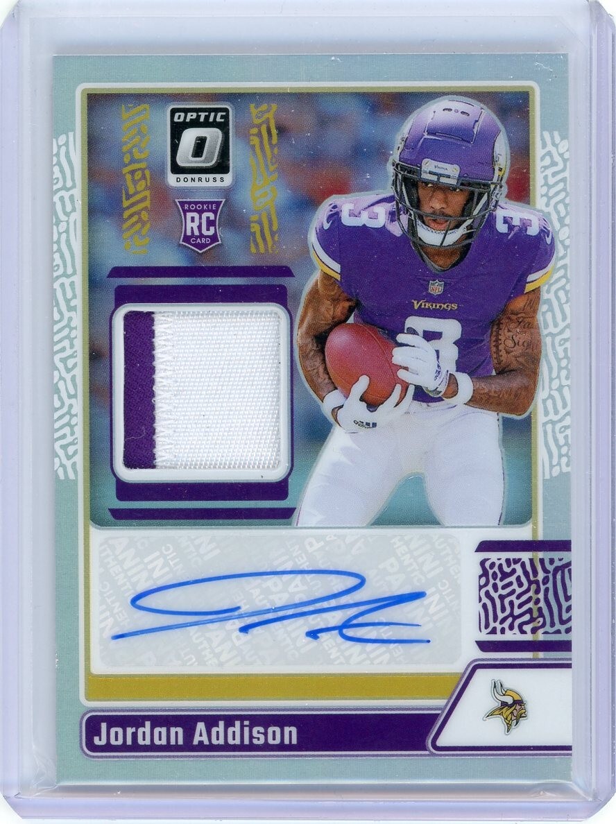 Jordan Addison Panini Donruss Optic Rookie Patch Autographs #RPAJA Base