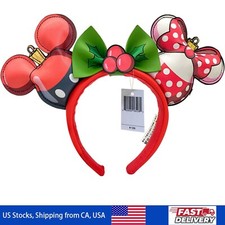 Disney-Park's Loungfly Christmas Ornament Mickey Minnie Mouse Ears Headband US