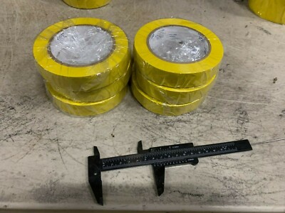 Uline S 7190 Industrial Vinyl Safety Tape 1 X 36yds Yellow Lot Of 6 Rolls Ebay