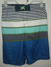 NEW Cherokee Boys Youth Swim Trunks Shorts Size xl striped multicolor upf 50 