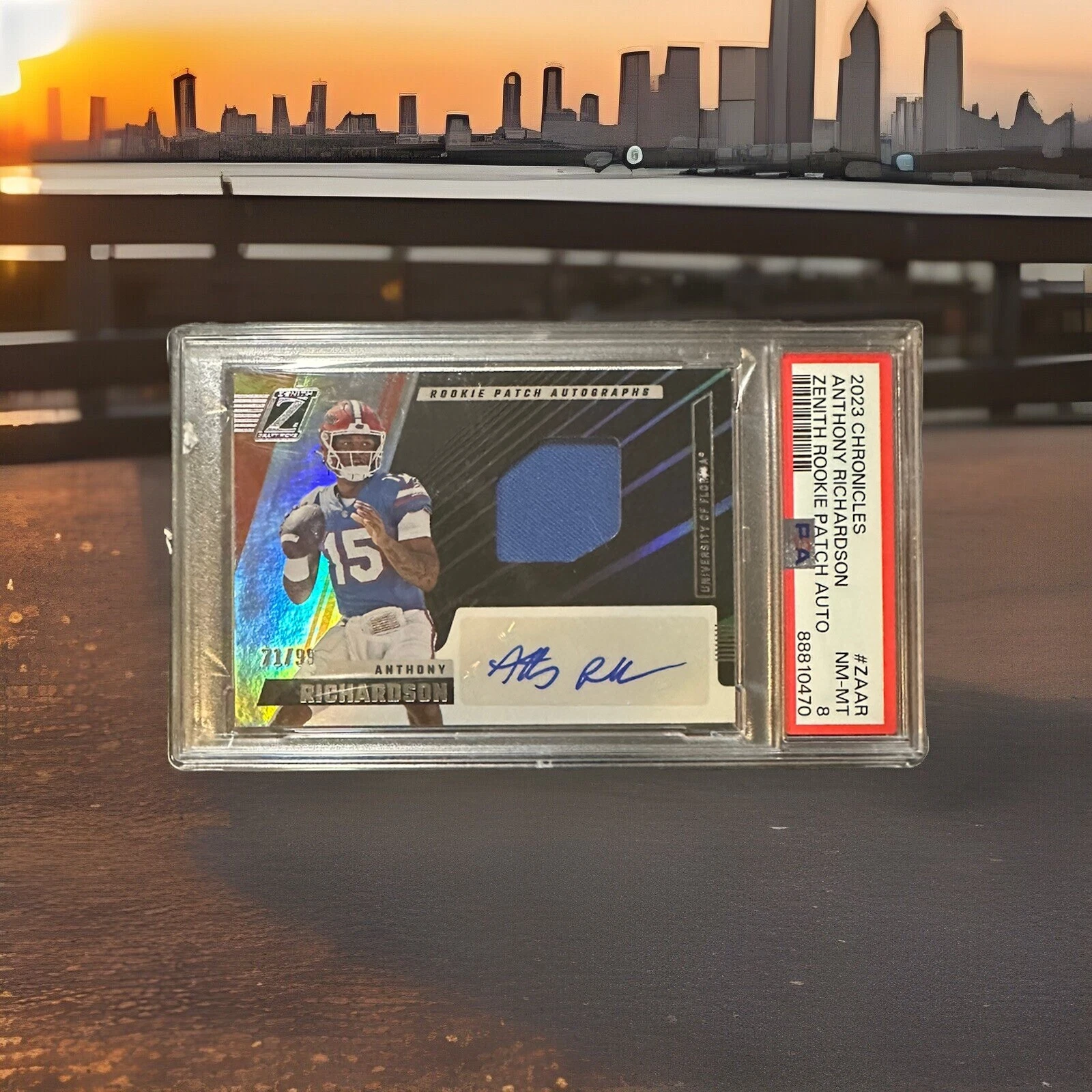 Anthony Richardson Panini Chronicles Draft Picks Zenith Rookie Patch Autographs #ZAAR Base