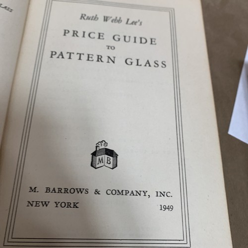 Ruth Webb Lee's Price Guide to Pattern Glass Revised 1950 Hardcover - Picture 2 of 4