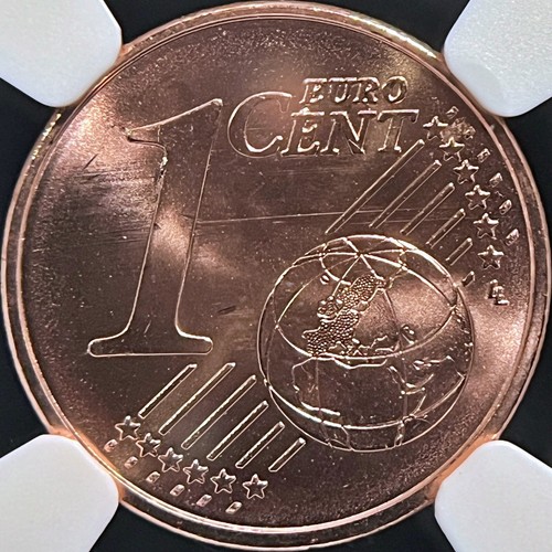 AUSTRIA. 2023, 1 Euro Cent - NGC MS67 - Alpine Flowers, Stemless Gentian Flower. - Picture 5 of 5