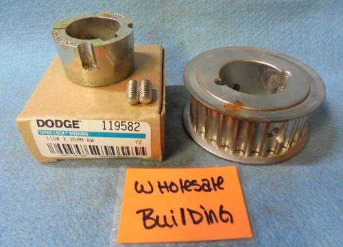 DODGE, TIMING PULLEY, 2.78" FL OD & DODGE 119582 TAPERLOCK BUSHING 1108 X 25 MM