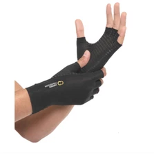 Copper Compression Arthritis Glove Hand Support Brace Carpal Tunnel Size L - NE