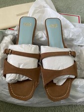 NEW IN BOX Frances Valentine Square Toe Slide Taupe Suede SIZE 7