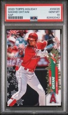 2020 SHOHEI OHTANI TOPPS HOLIDAY SSP PSA 10 GEM MINT LOW POP (MITTENS)