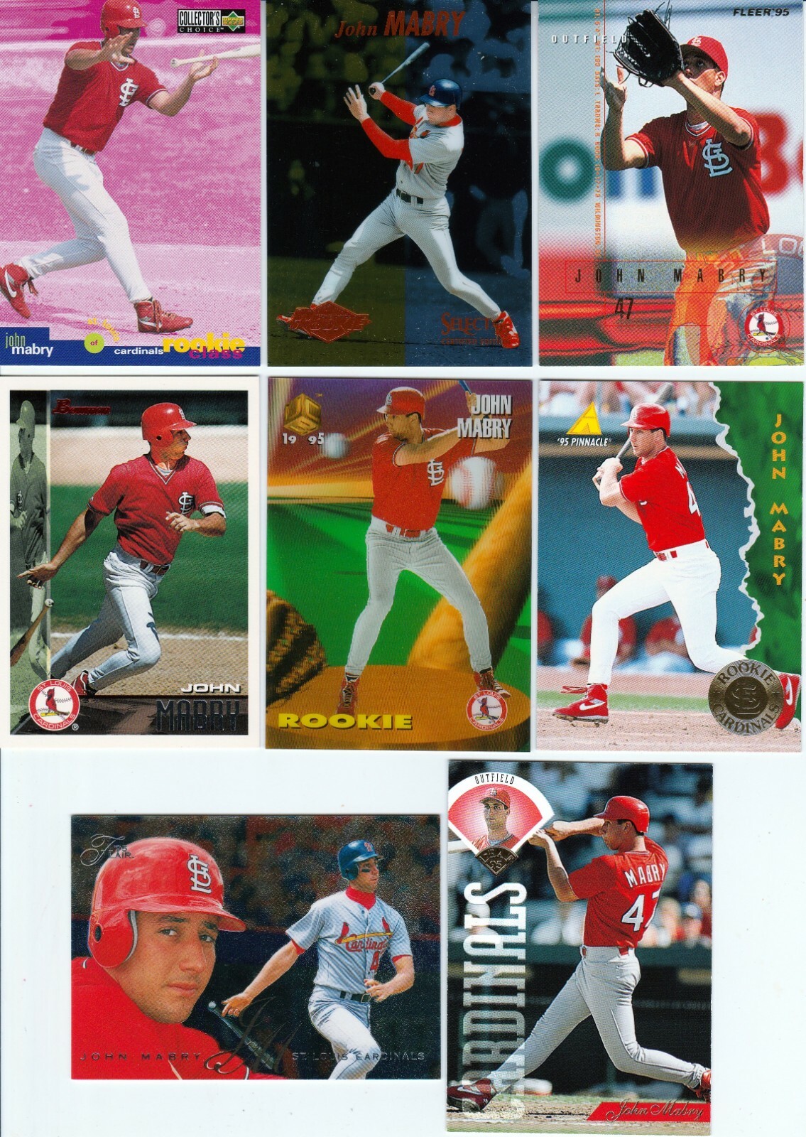 Huge 40 different JOHN MABRY cards lot 1992 2005 all baseball
