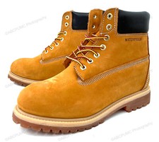 Brand New Men's Waterproof Work Boots 6" Nubuck Leather Insulated Hiking Ankle