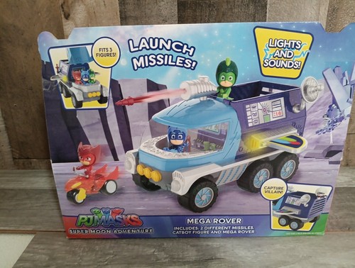 PJ Masks Super Moon Adventure Mega Rover Blue Truck and Two 3” Catboy Figure NEW - Picture 8 of 8