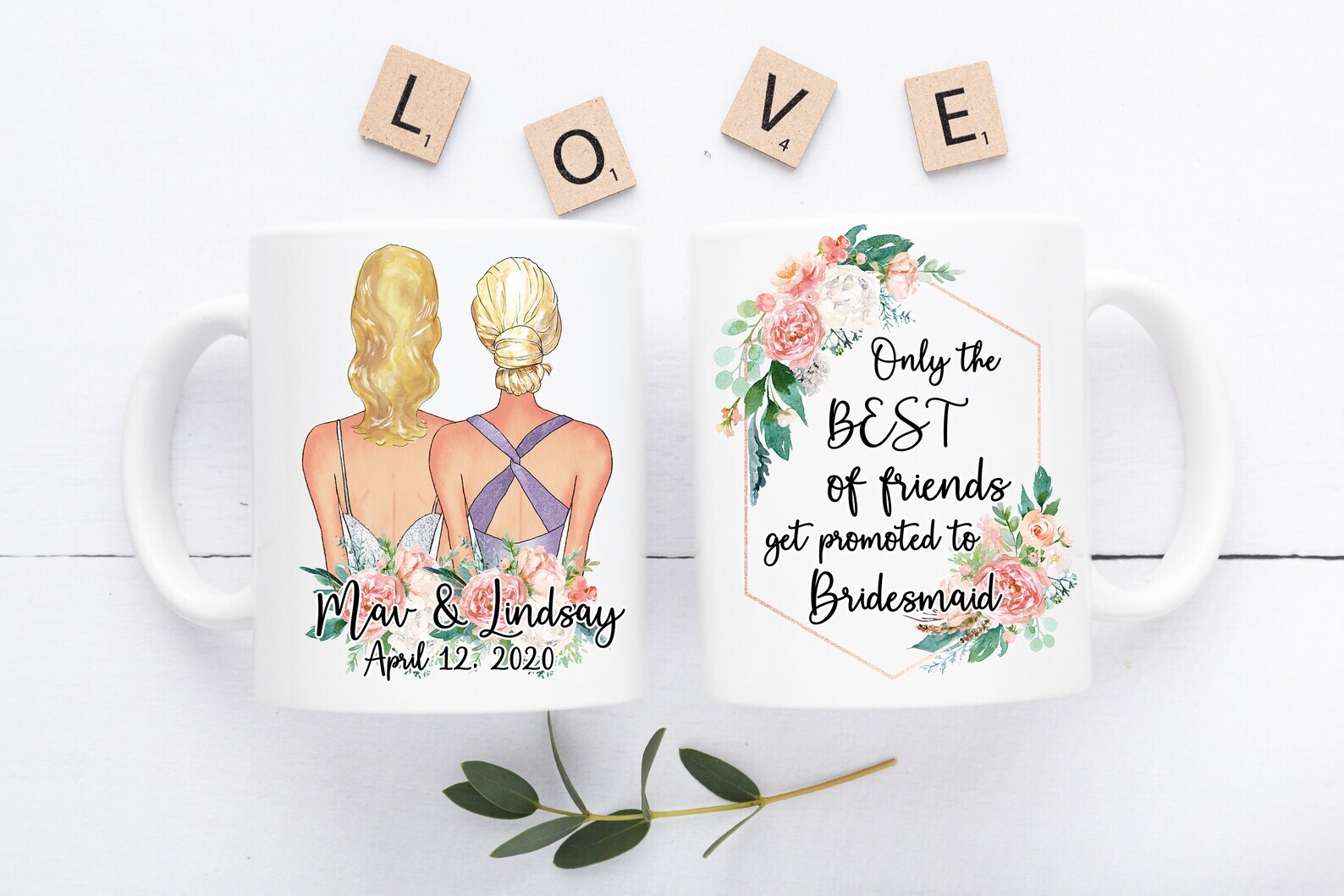 Personalized Bridesmaid Mug Custom Bridesmaid Mug Best Friends Wedding Gift