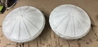 Antique Nouveau Art Deco White Milk Glass Ceiling Light Shade Globe pair
