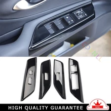 Inner Glass Window Lifting Lock Panel Trim Fit For Lexus ES 2018~21 Bright Black