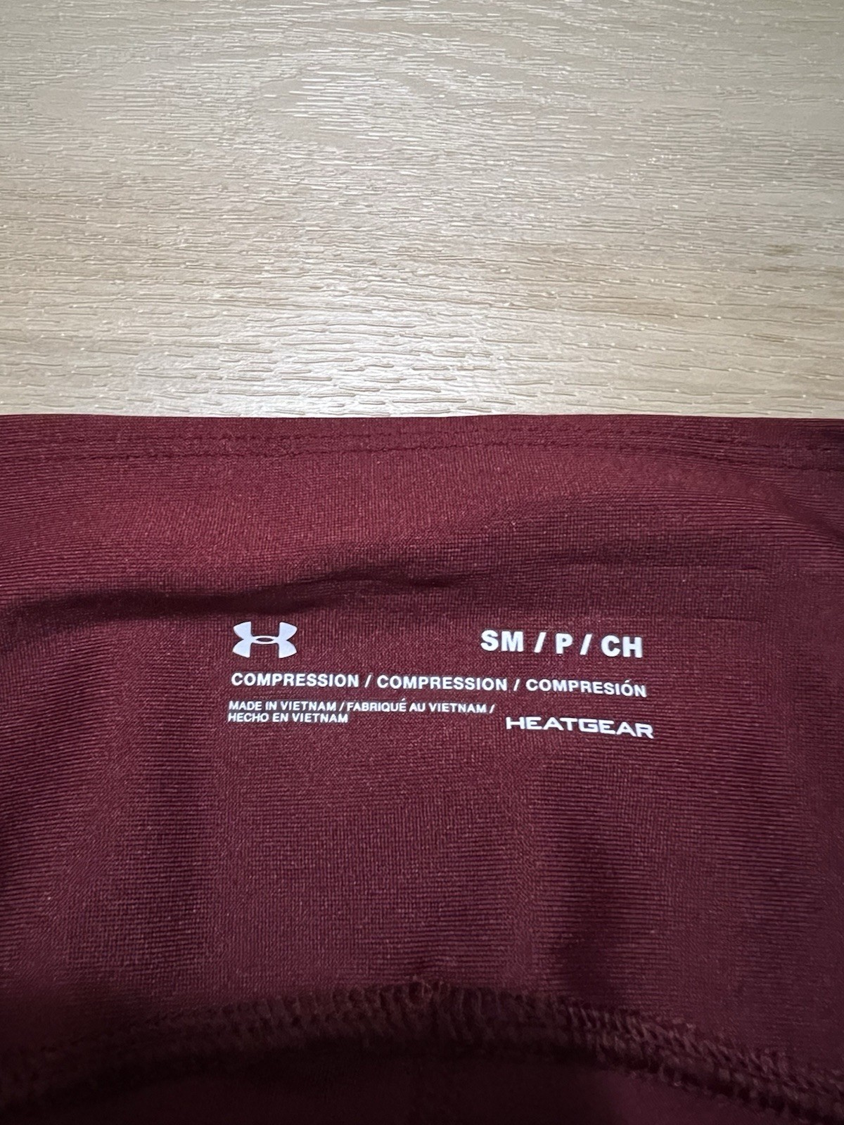 Under Armour Women's Burgundy Red HeatGear High Rise Ankle Leggings Size SM thumbnail 6