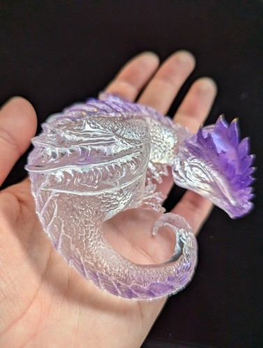 Icy Purple Dragon Figurine / Dragons / Purple Dragon / Purple Dice Guardian / M - Picture 2 of 10