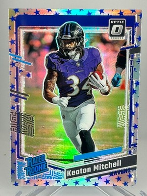 2023 Optic - Rated Rookie Keaton Mitchell #207 Stars Prizm (RC)