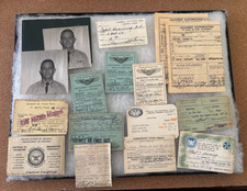 ID'D WW2 US Army Pilot Decorated POW ID Documents