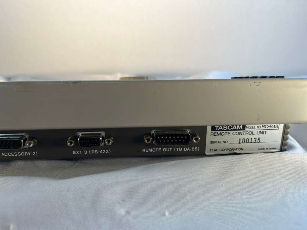 Tascam RC-848 Remote Control for DA-88 DA-38 Tested Working No