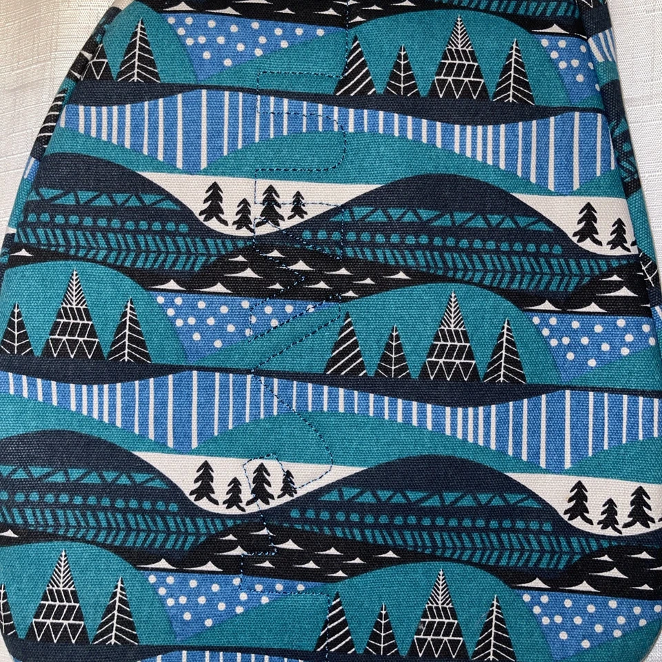 Bolso Bandolera Kavu "Winterscape" Cuerda Azul Verde Montañas Árboles Foto 4 de 4