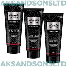 3 x Wilkinson Sword Barber's Style Shaving Cream 177ml