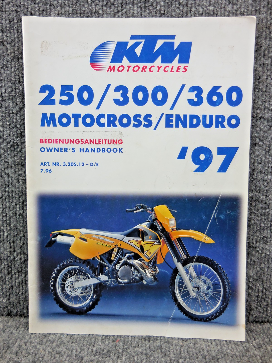 OEM Factory 1997 KTM 250 300 360 Motocross Enduro Owner's Handbook
