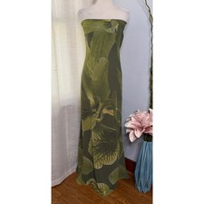 NWT Peppermayo Nettle Maxi Dress Tropic Floral Open Back Green Womens Size 4