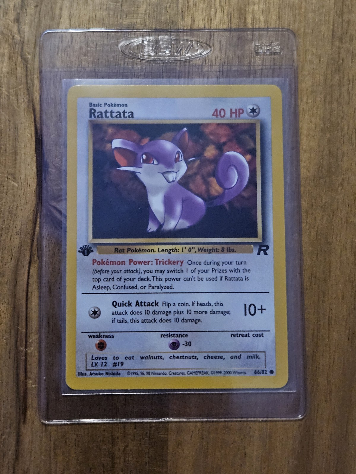 Rattata 1st Edition - NEAR MINT - Team Rocket 66/82 - Pokemon TCG WOTC 2000