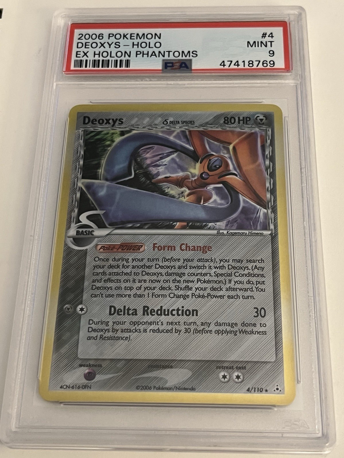 Pokémon Deoxys ex Delta Species 4/110 EX Holon Phantoms Holo Rare PSA 9