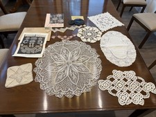 VTG Lace Lot: 20 Doily, Battenberg 1940s Polka Spider Web Kit Booklets READ