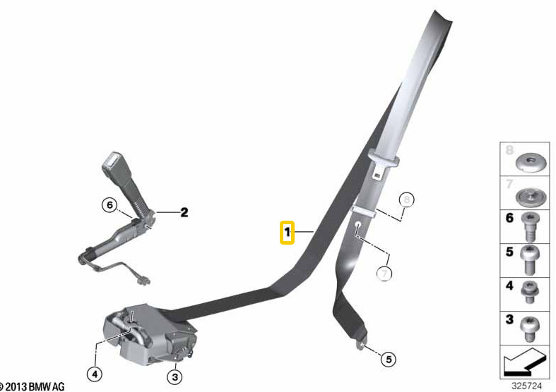2017-2023 Rolls Royce Dawn RR6 Front Left Side Belt Retractor 7374467 OEM NOTE