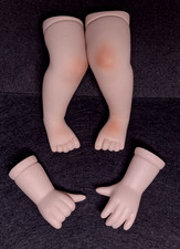 Vtg Porcelain Arms Legs Large for Sitting Doll For Parts Repairs