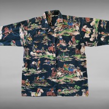 Vintage Peppers Women's Western Button Up Shirt Size Large Long Sleeved