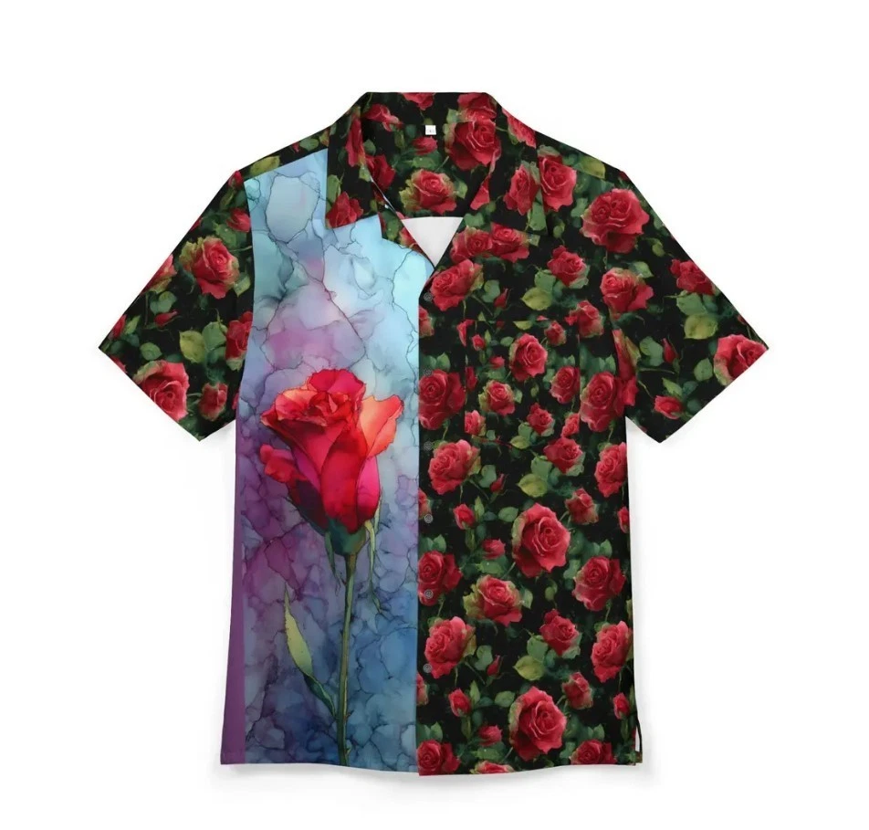 Roses Hawaiian Floral Shirt Vintage Roses Graphic Top Botanical Rose Shirt Flowe
Opens in a new wind