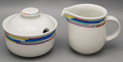 Arzberg Daily RAINBOW Milchkännchen & Zuckerdose mit Deckel TOP