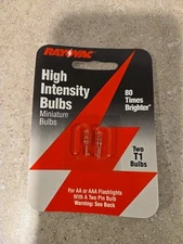 Rayovac High Intensity Miniature Flashlight Bulbs AA/AAA T1AAA 1.35V .04 Watt