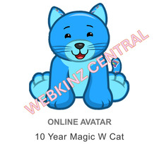 Webkinz Classic 10 Year Magic W Cat Code Only  promo pet  -messaged-