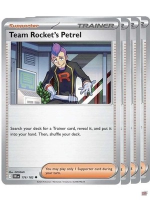 4x Team Rocket's Petrel  Pokemon TCG Playset NM