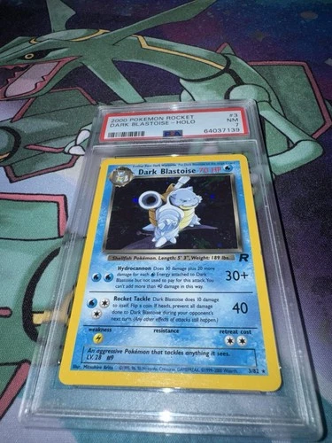 Pokémon Dark Blastoise Team Rocket Holo Rare Unlimited 3/82 PSA 7