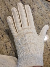 New Vtg Women Sz S 6.5 Off-White Beaded Formal Stretch Gloves Cascade