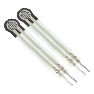 2 Pcs FSR-400-LT Thin Film Pressure Sensor, 30g-10kg, Dia. 5.6mm / 0.22in