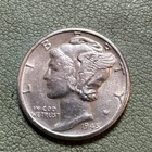 1945 D Mercury Dime, Choice BU Brilliant Unc., .900 Silver 10c .07234 ASW