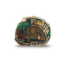 The Great American Buckle Co. VTG1980 Florida Belt Buckle Made in the USA