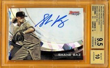SHANE BAZ 2017 BOWMAN'S BEST MONOCHROME ATOMIC REFRACTOR AUTO RC #16/25 PSA 10