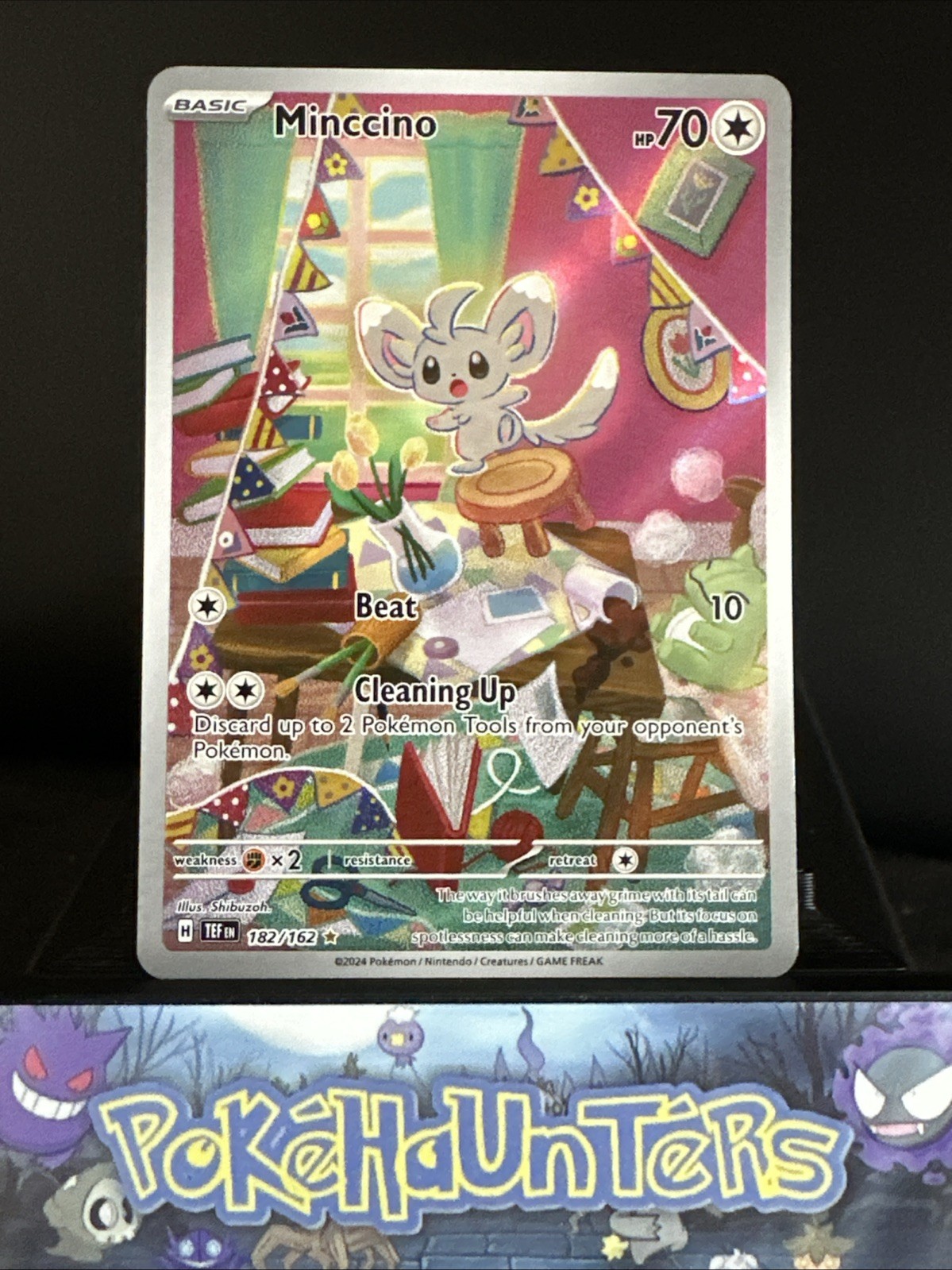 Pokemon Card Minccino 182/162 Temporal Forces Illustration Rare NM