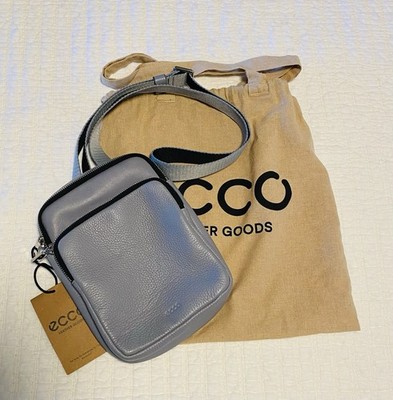 ecco Cute Small Leather Crossbody Bag Gray NWT Travel Purse Ret $159